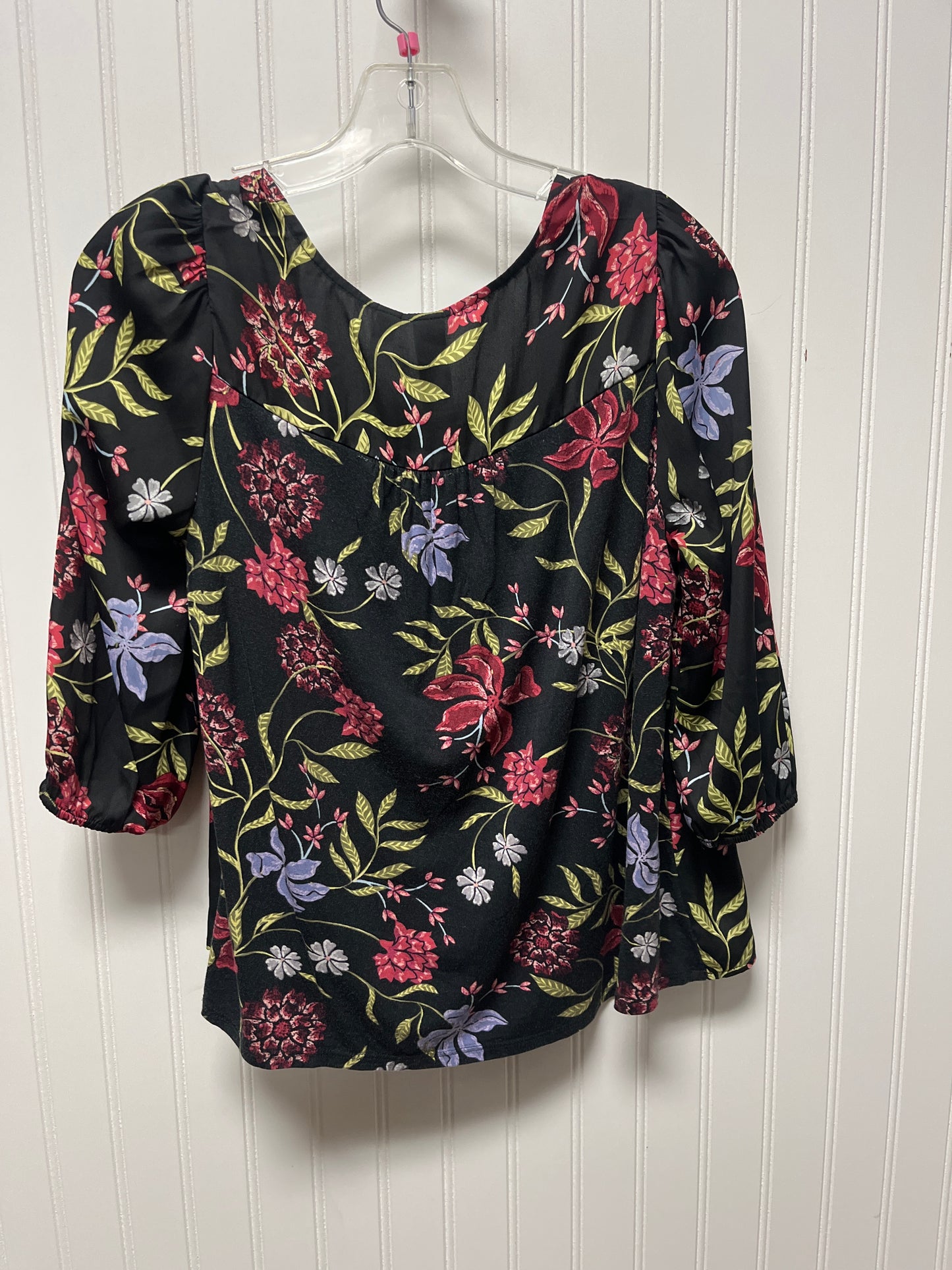 Top 3/4 Sleeve By Dolan Left Coast In Floral Print, Size: Xsp