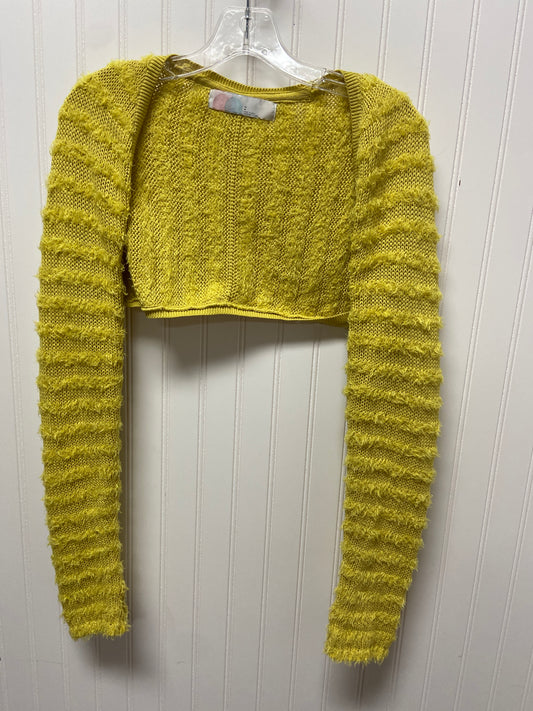 Sweater Cardigan By Free People In Yellow, Size: L