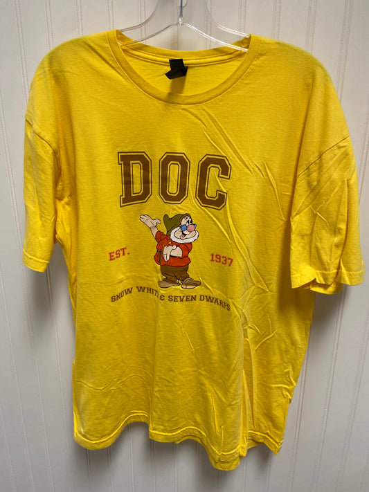 Top Short Sleeve By Disney Store In Yellow, Size: Xl