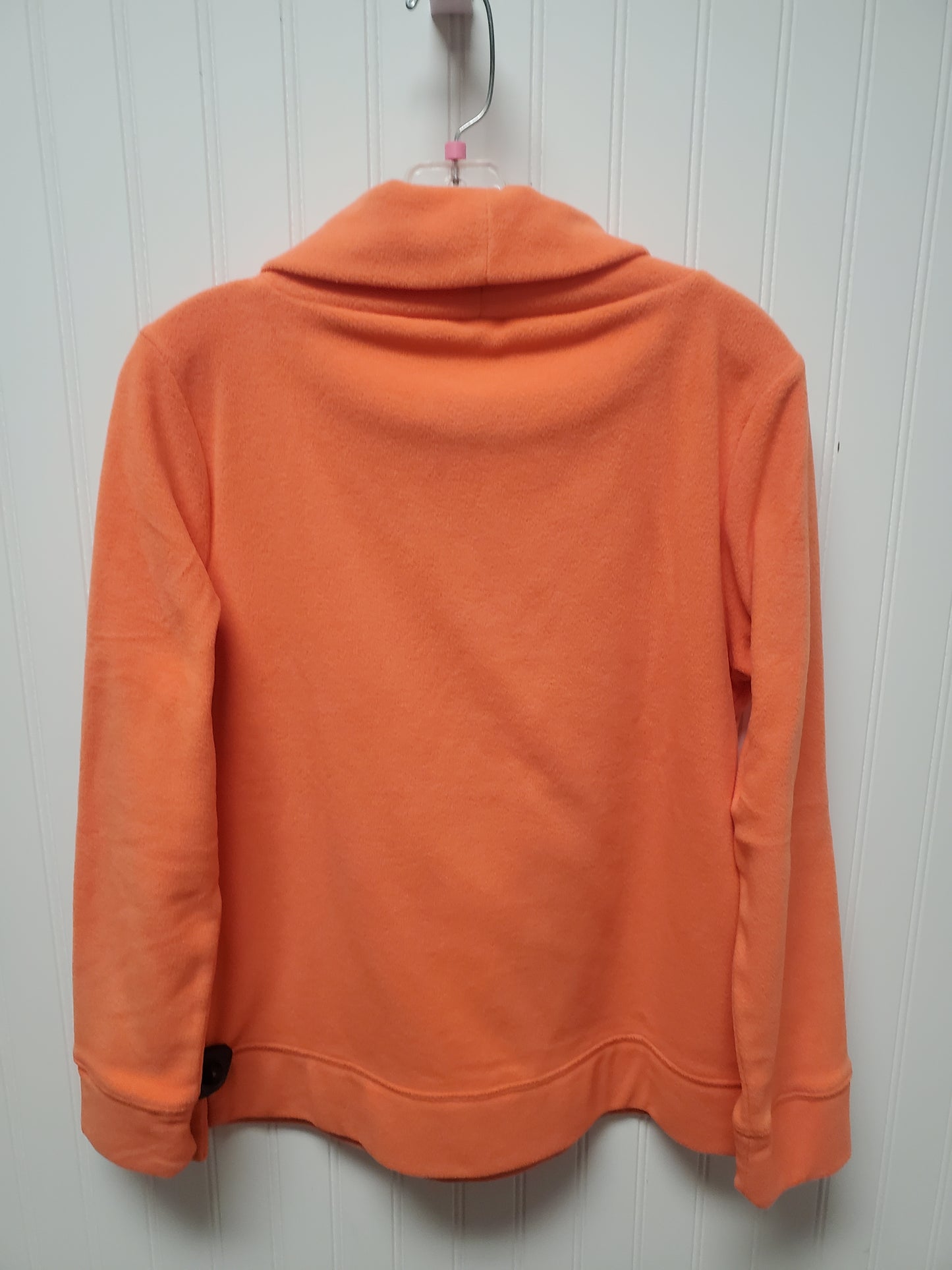 Jacket Fleece By Talbots In Orange, Size: M