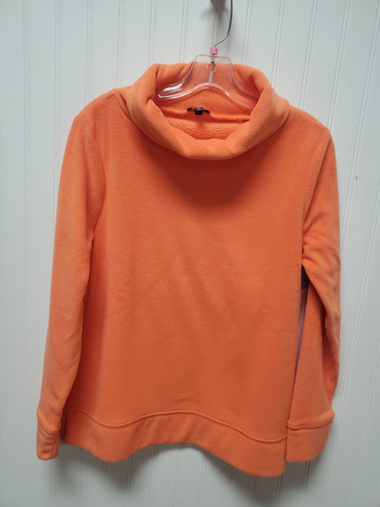 Jacket Fleece By Talbots In Orange, Size: M