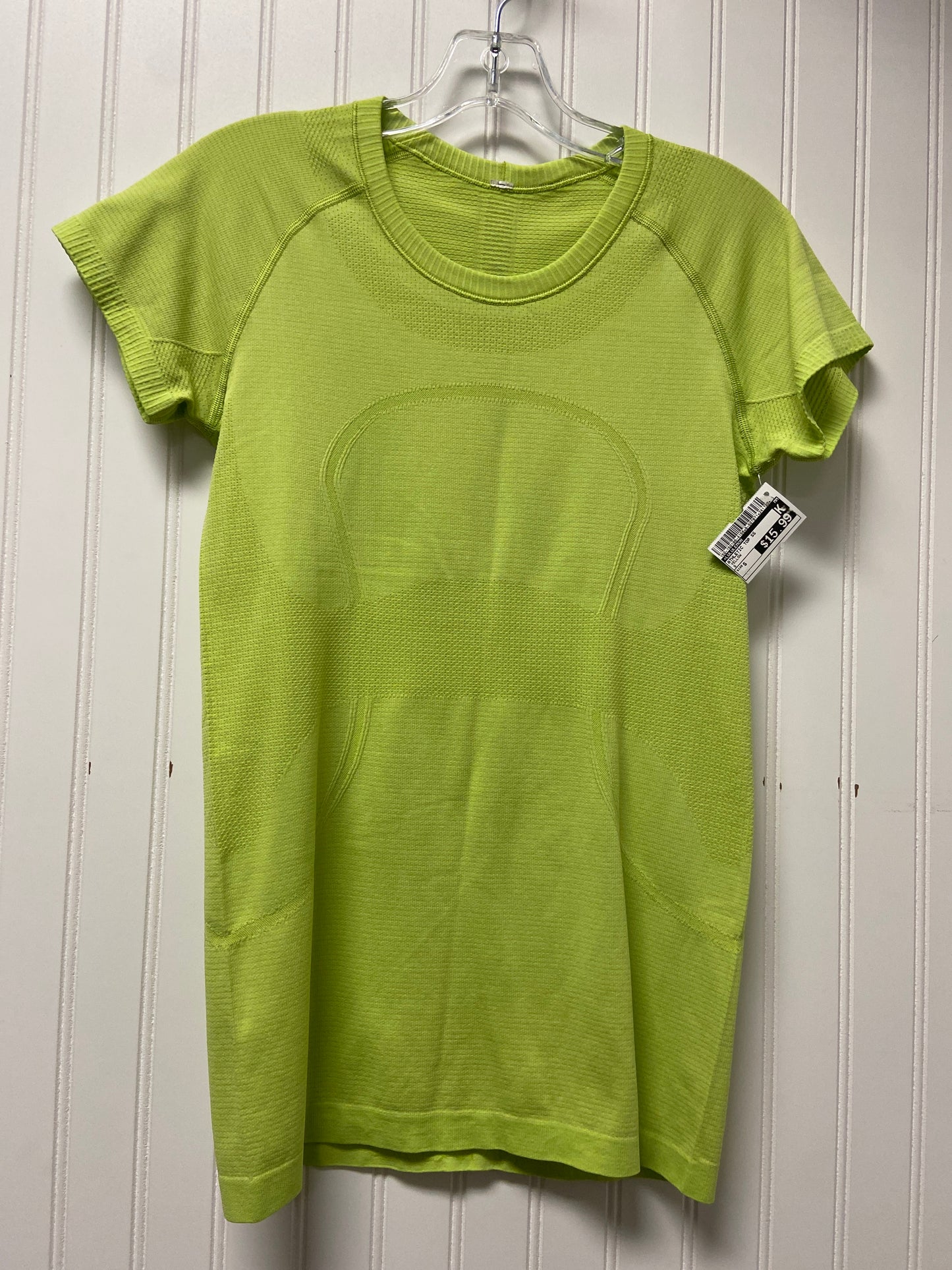 Athletic Top Short Sleeve By Lululemon In Yellow, Size: S