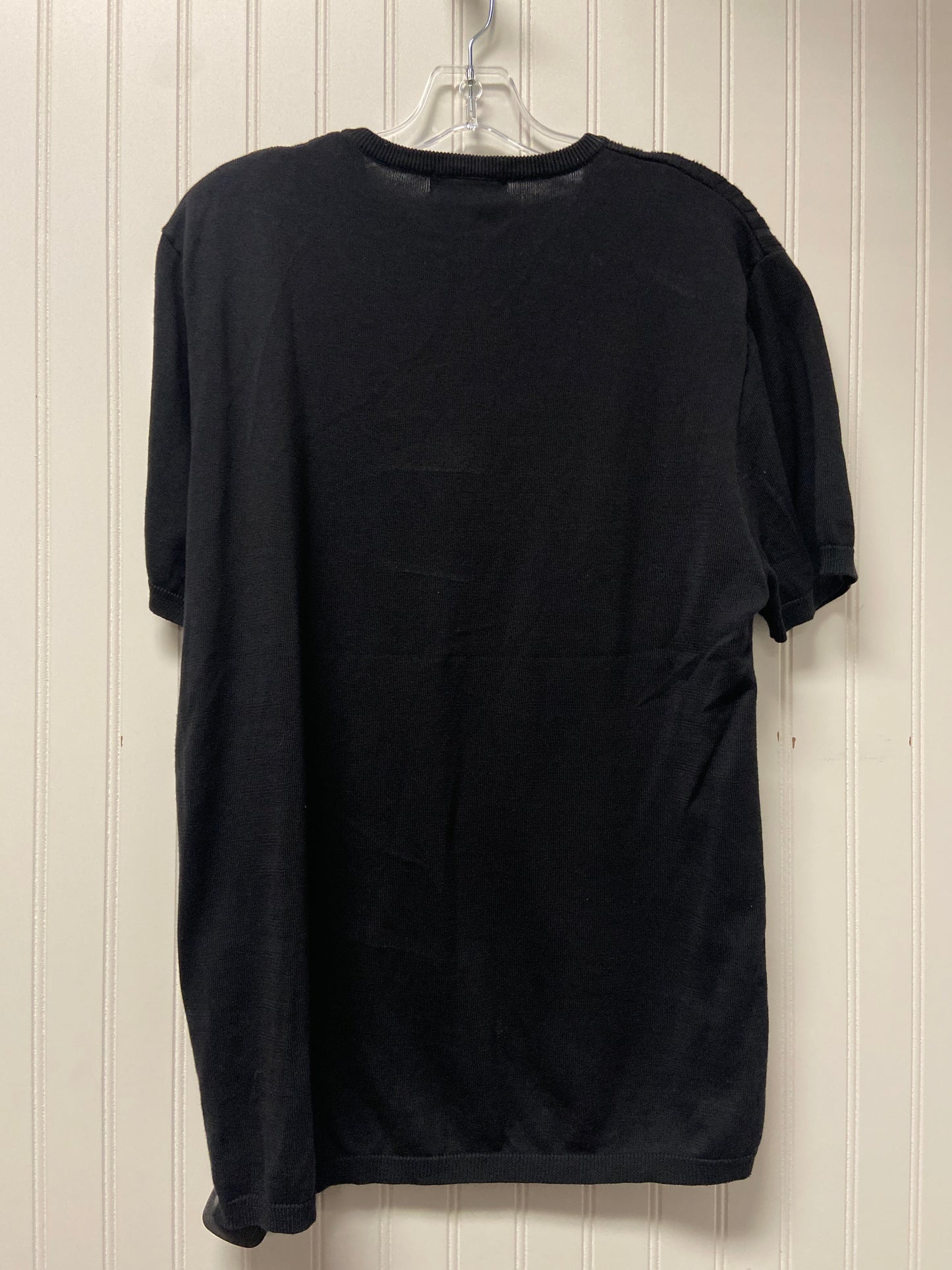 Sweater Short Sleeve By Kenneth Cole In Black & Cream, Size: 2x