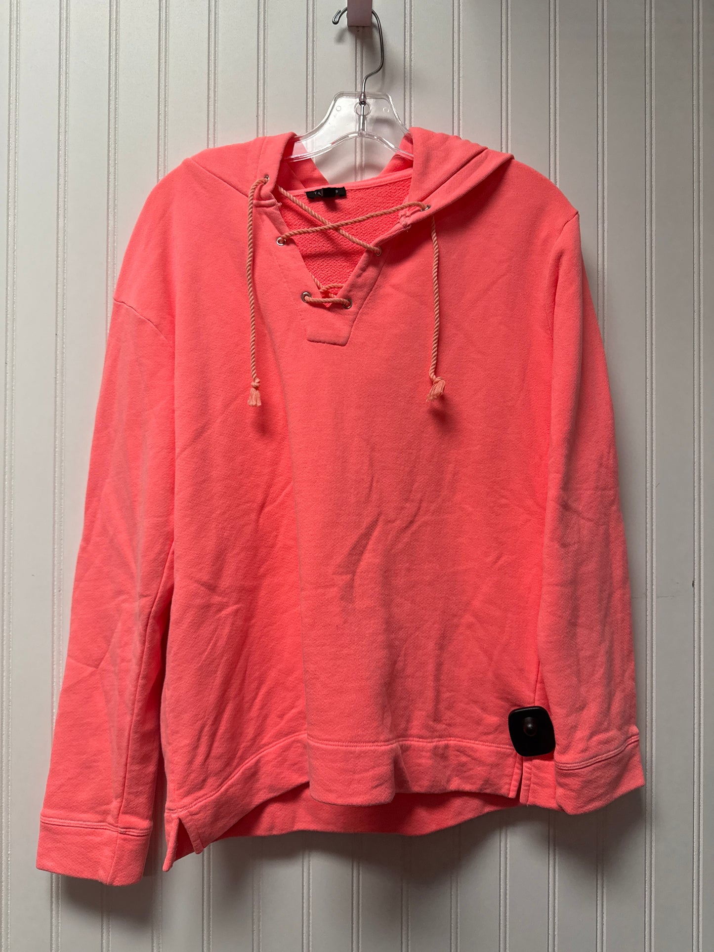 Sweatshirt Hoodie By Talbots In Peach, Size: M