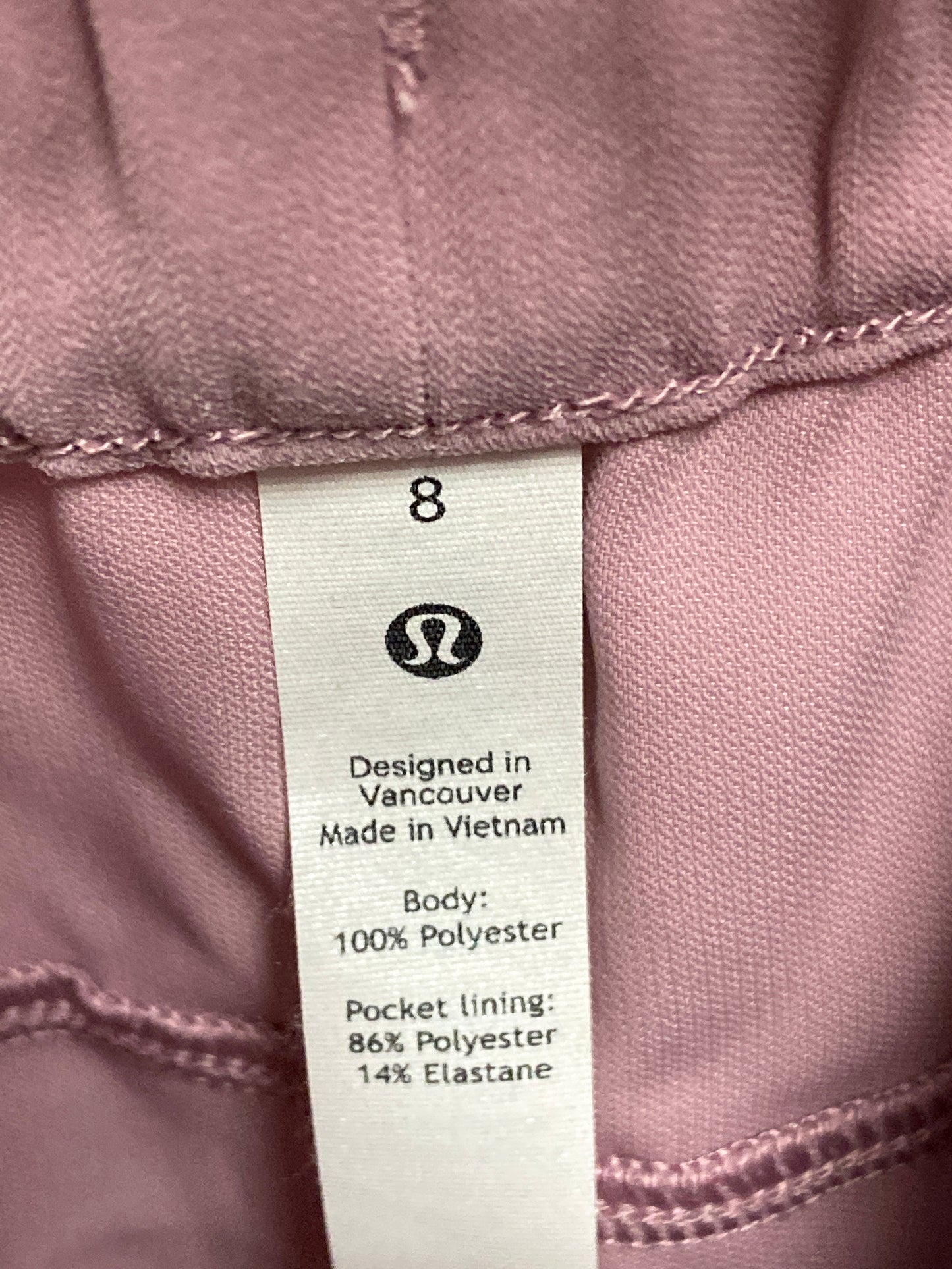 Athletic Pants By Lululemon In Pink, Size: 8