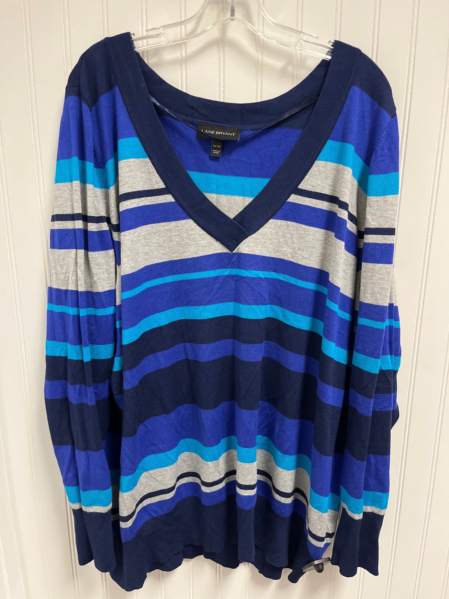 Top Long Sleeve By Lane Bryant In Striped Pattern, Size: 4x