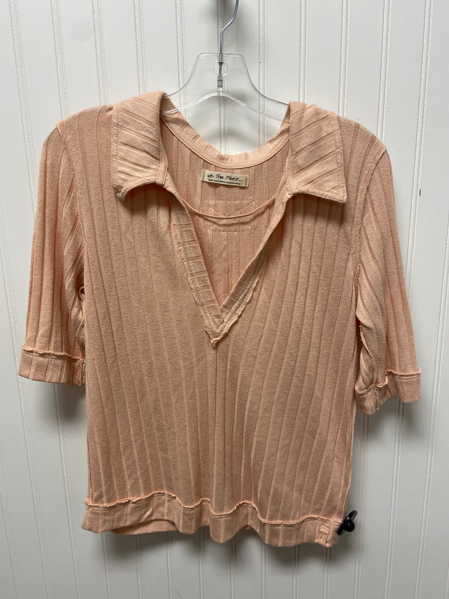 Top Short Sleeve By We The Free In Peach, Size: L