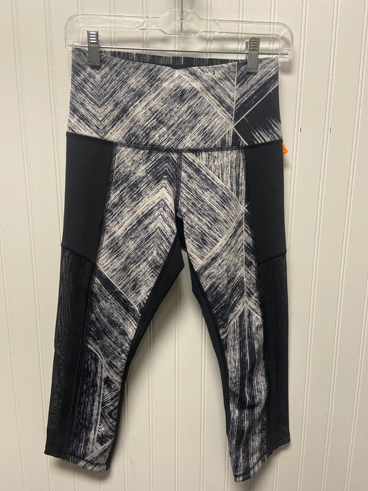 Athletic Leggings By Lululemon In Black & White, Size: 6