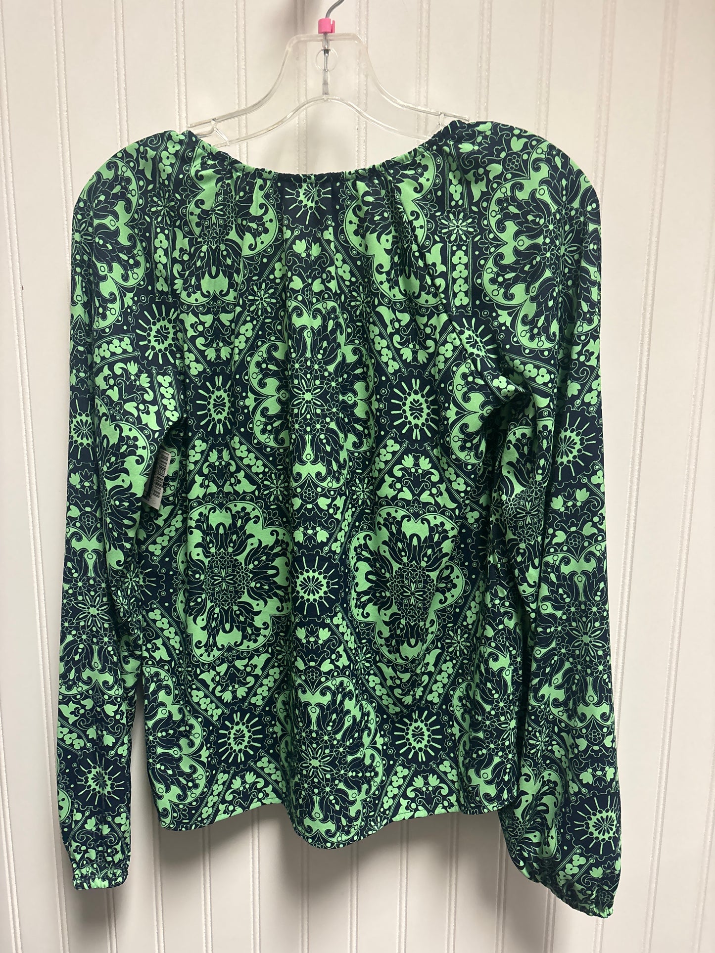 Top Long Sleeve By Loft In Blue & Green, Size: Xxs