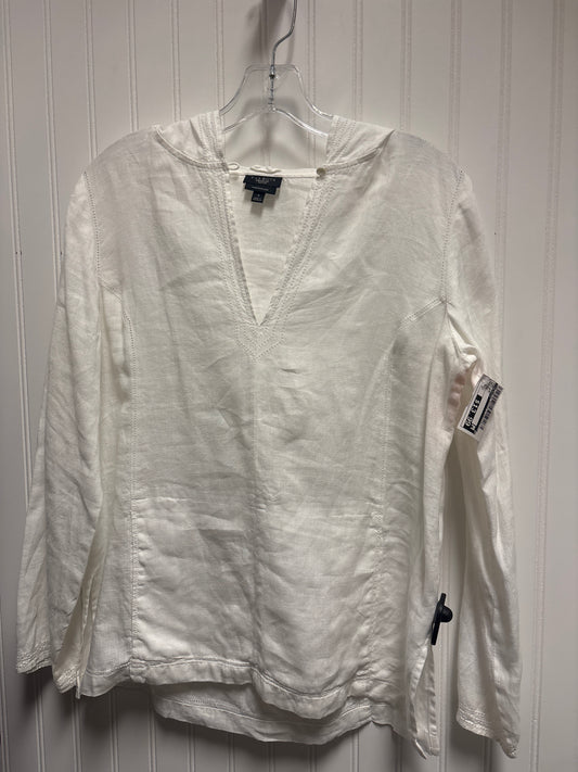 Top Long Sleeve By Talbots In White, Size: S