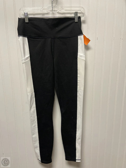 Athletic Leggings By Fabletics In Black & White, Size: M