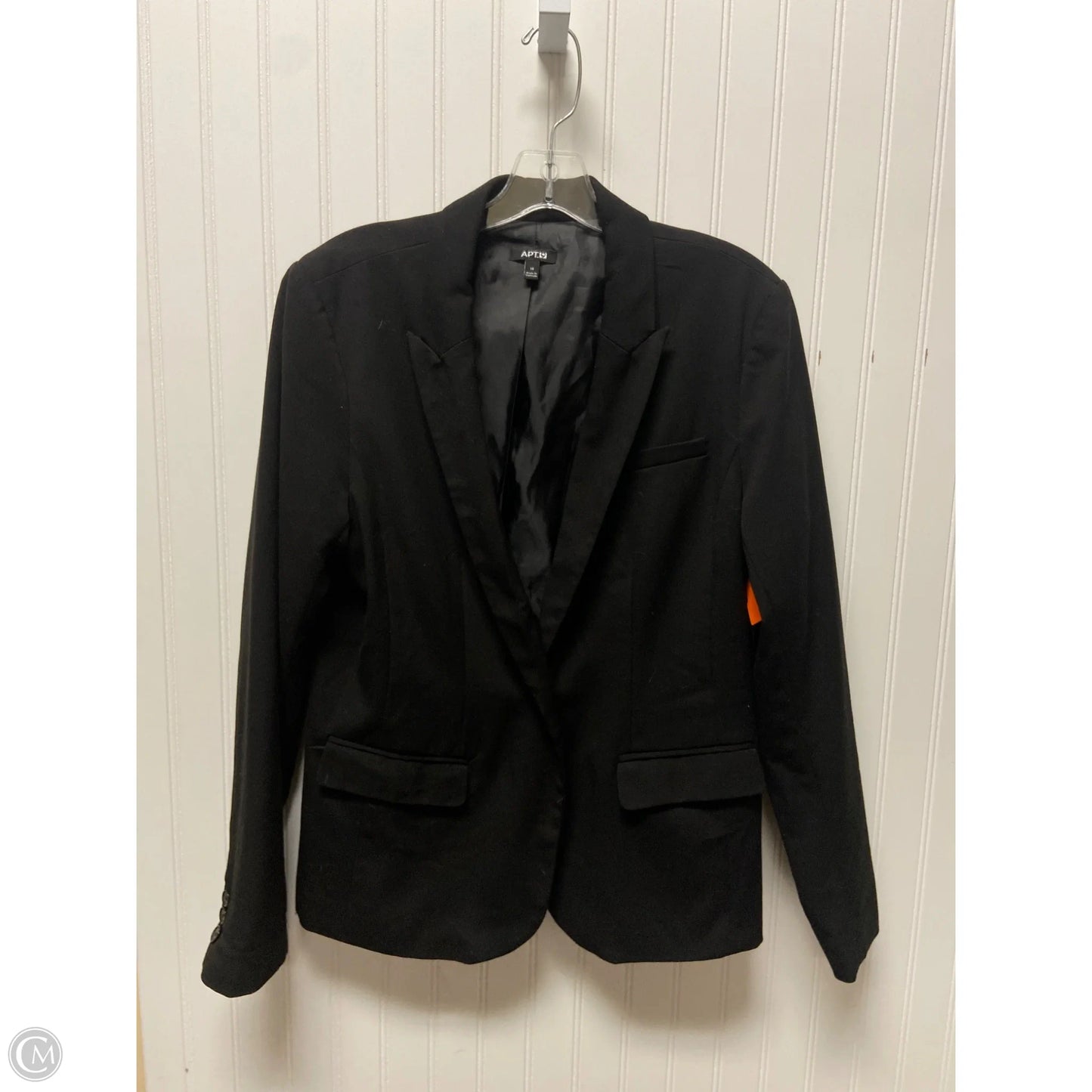 Blazer By Apt 9 In Black, Size: 16