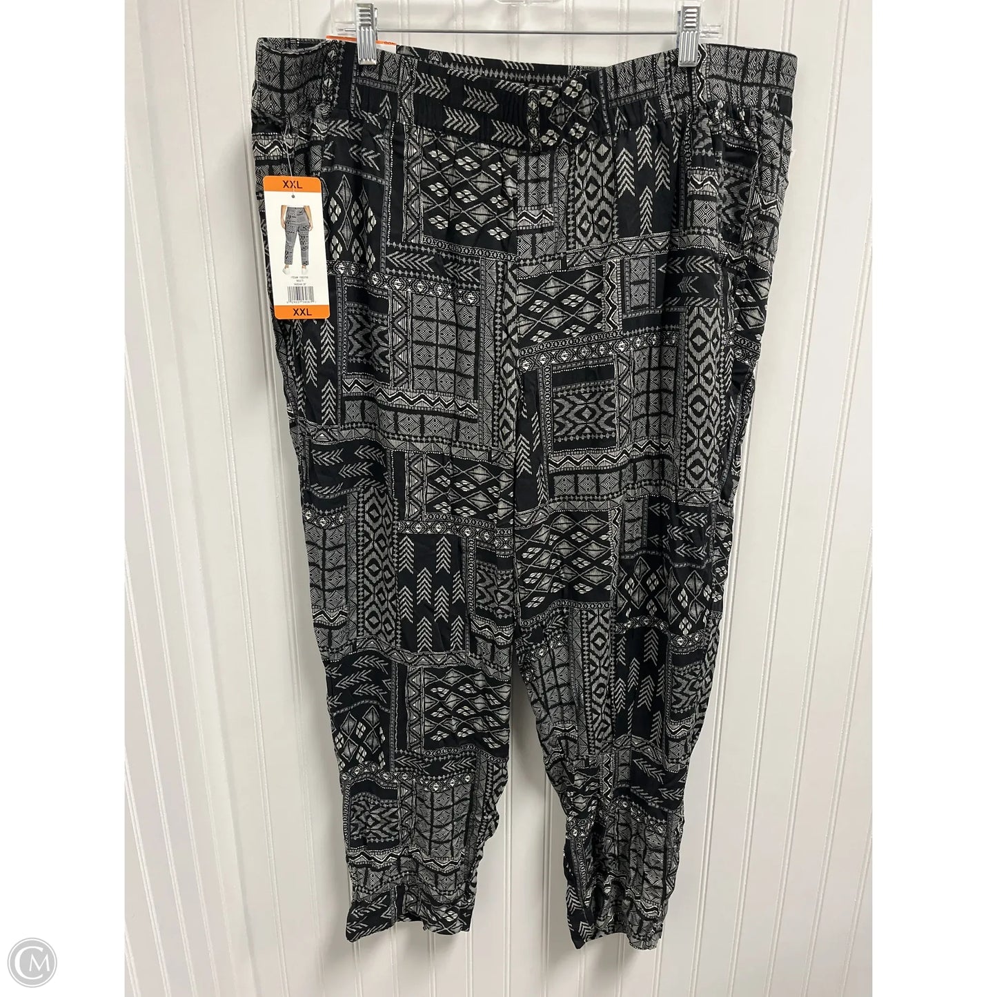 Pants Lounge By Jessica Simpson In Black & Cream, Size: 1x