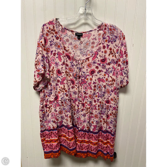 Top Short Sleeve By Torrid In Floral Print, Size: 2x