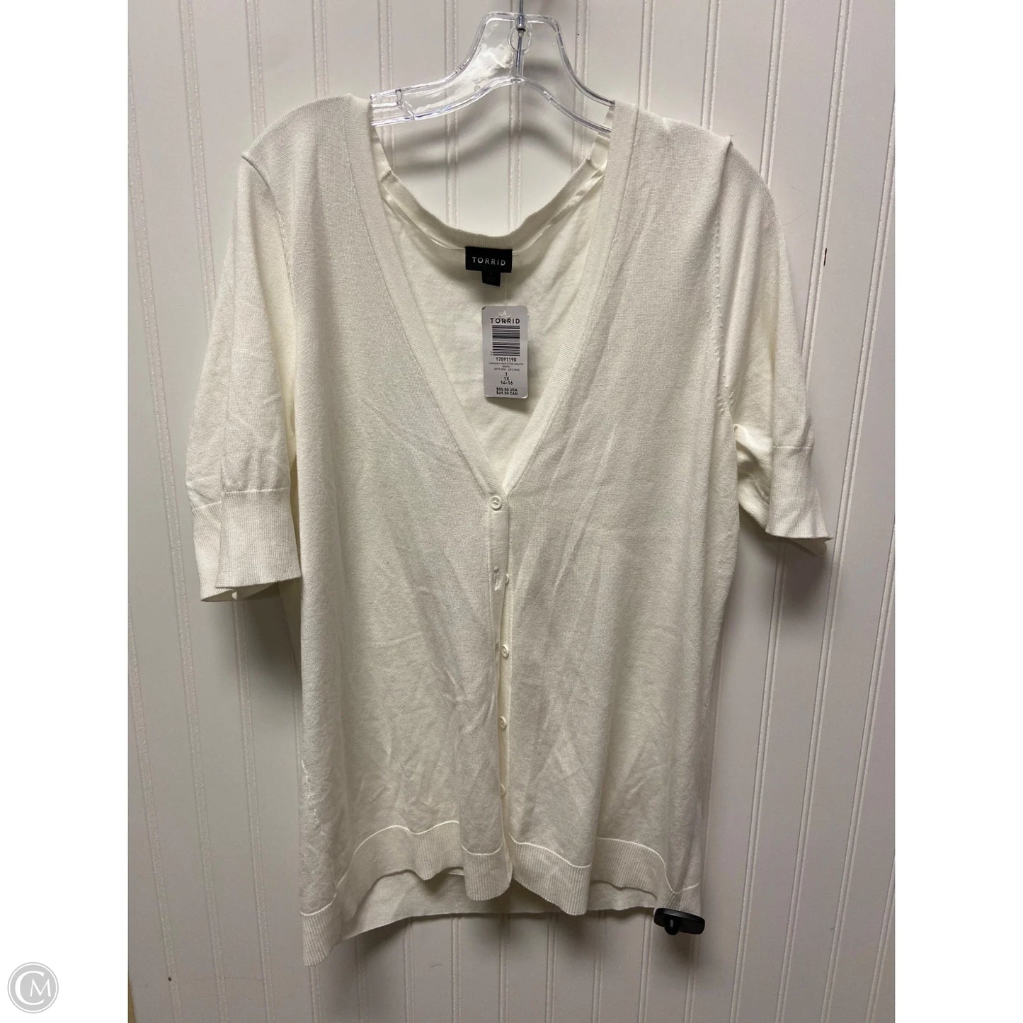 Cardigan By Torrid In White, Size: 1x