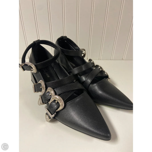 Shoes Heels Block By Clothes Mentor In Black & Silver, Size: 8.5