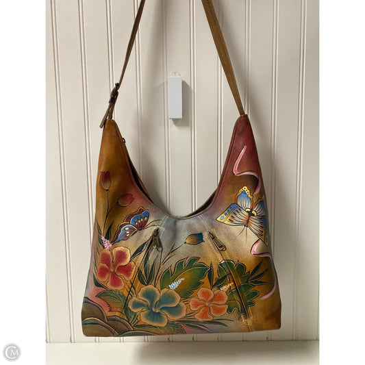 Crossbody Leather By Anuschka, Size: Medium