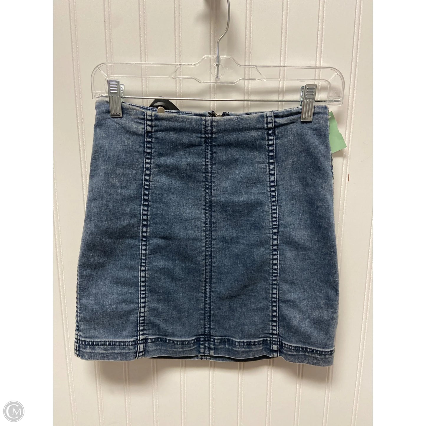 Skirt Mini & Short By Free People In Blue Denim, Size: 4