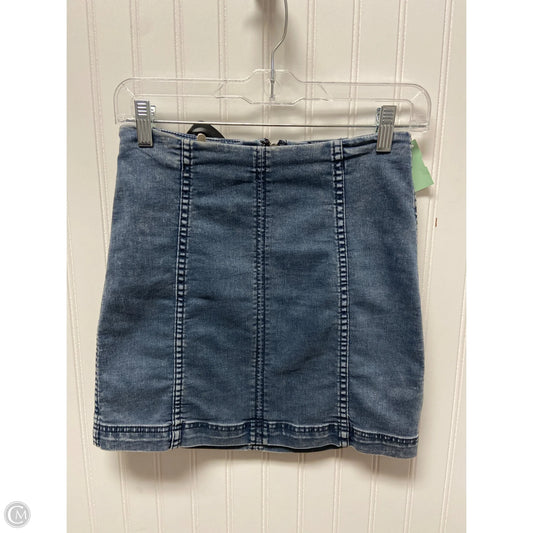 Skirt Mini & Short By Free People In Blue Denim, Size: 4