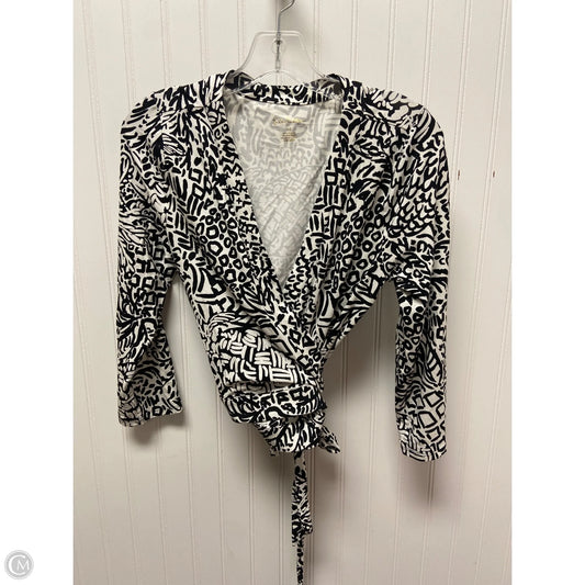 Top 3/4 Sleeve Designer By Lilly Pulitzer In Black & White, Size: M