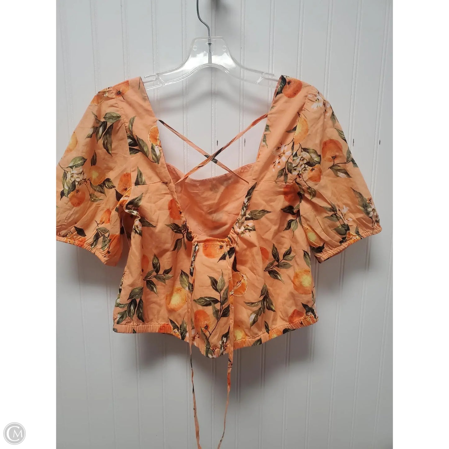Top Short Sleeve By Loft In Orange, Size: M