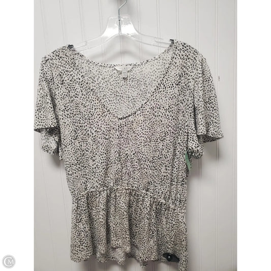Top Short Sleeve By Lucky Brand In Animal Print, Size: M
