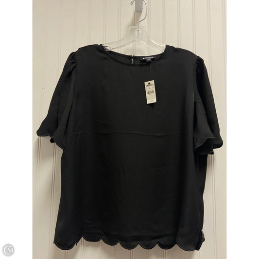 Top Short Sleeve By Express In Black, Size: L