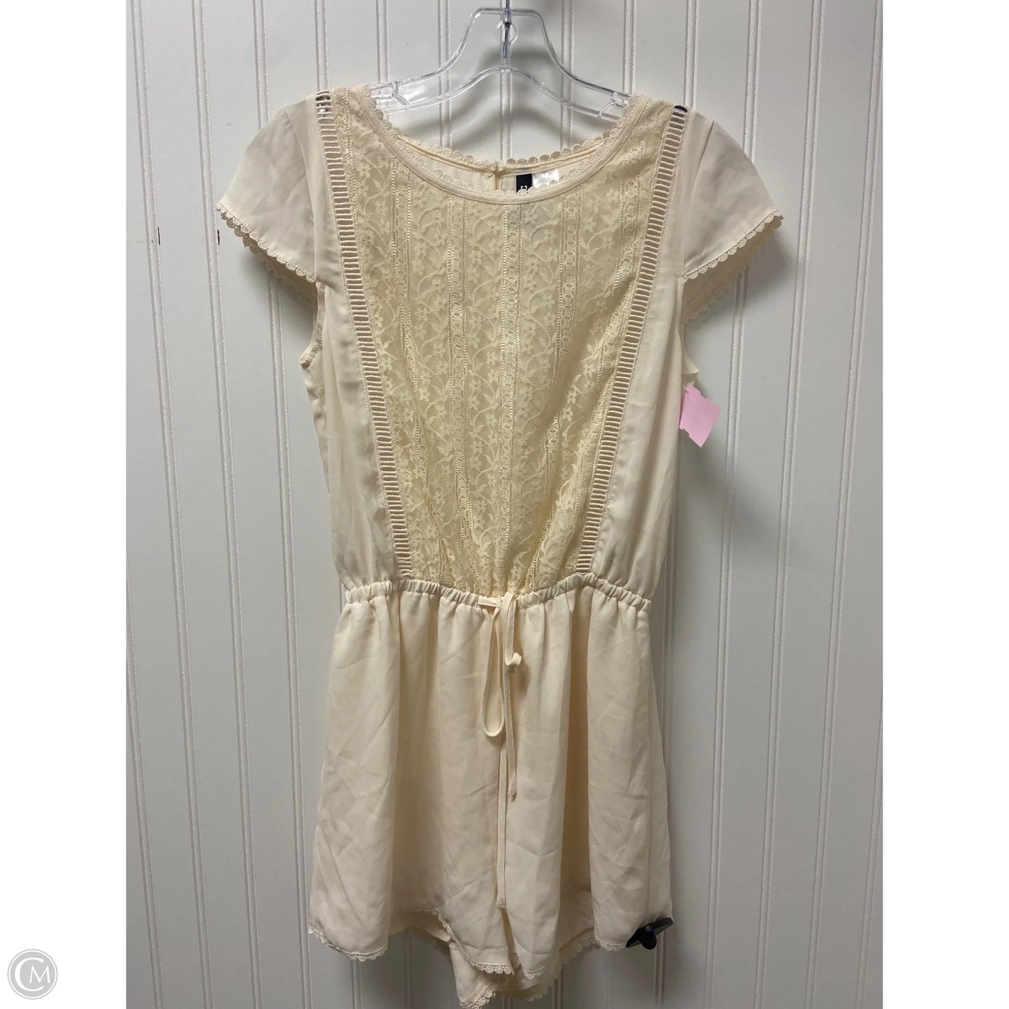 Romper By Divided In Cream, Size: S
