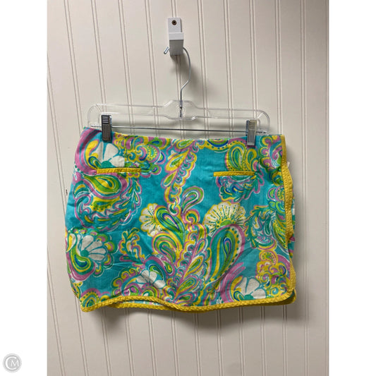 Skirt Designer By Lilly Pulitzer In Blue & Yellow, Size: 8