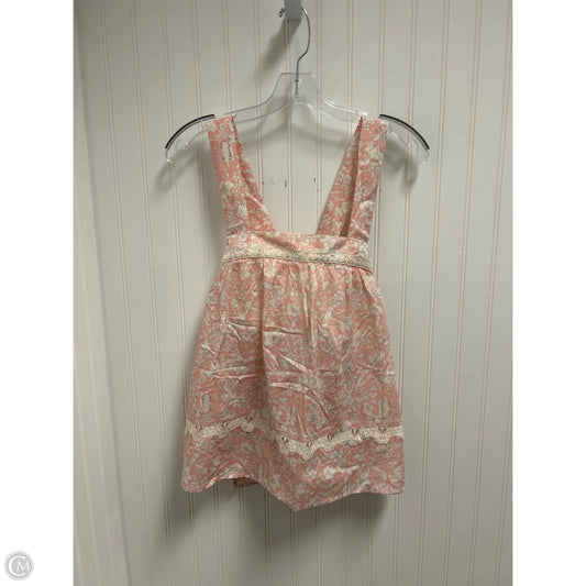 Top Sleeveless By Clothes Mentor In Pink & White, Size: L