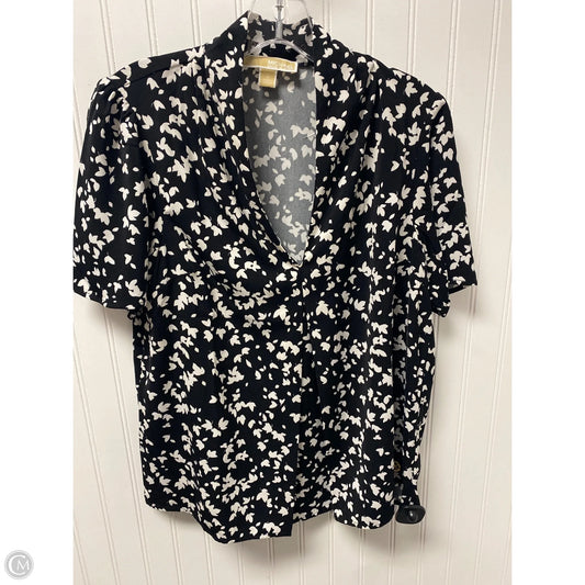 Top Short Sleeve By Michael By Michael Kors In Black & White, Size: M