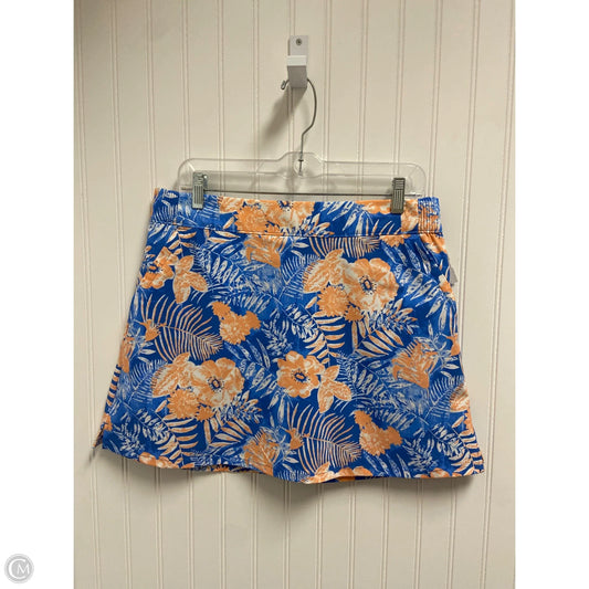 Athletic Skort By Columbia In Blue & Orange, Size: M