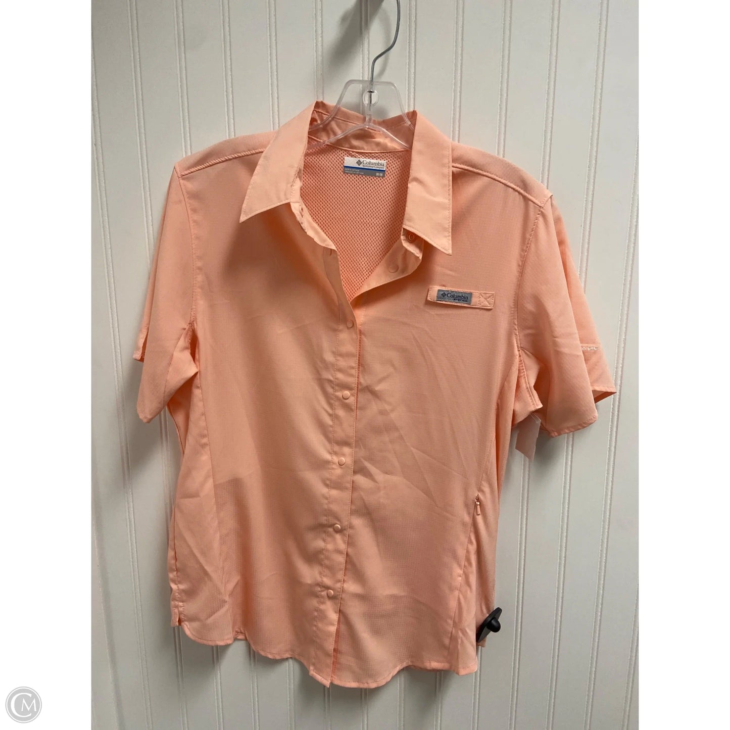 Athletic Top Short Sleeve By Columbia In Pink, Size: M