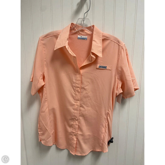 Athletic Top Short Sleeve By Columbia In Pink, Size: M