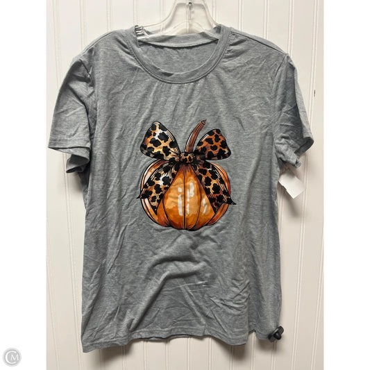 Top Short Sleeve By Clothes Mentor In Grey, Size: L