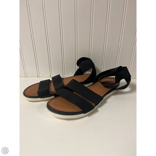 Sandals Flats By Clothes Mentor In Black & Brown, Size: 8.5