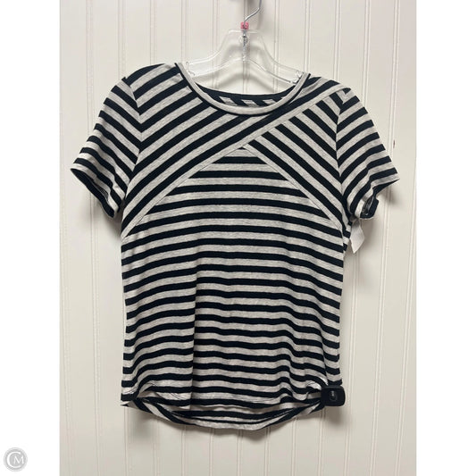 Top Short Sleeve By Talbots In Striped Pattern, Size: Mp