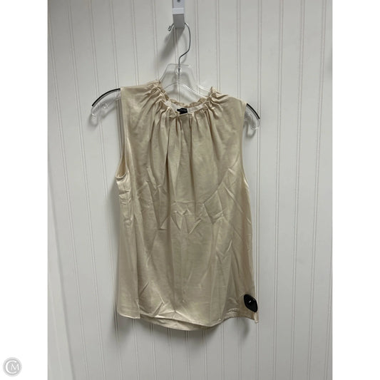 Top Sleeveless By Ann Taylor In Cream, Size: S