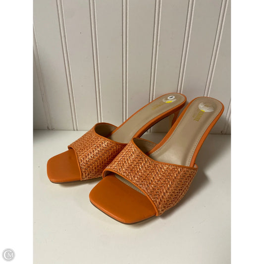 Shoes Heels Kitten By Cushionaire In Orange, Size: 9