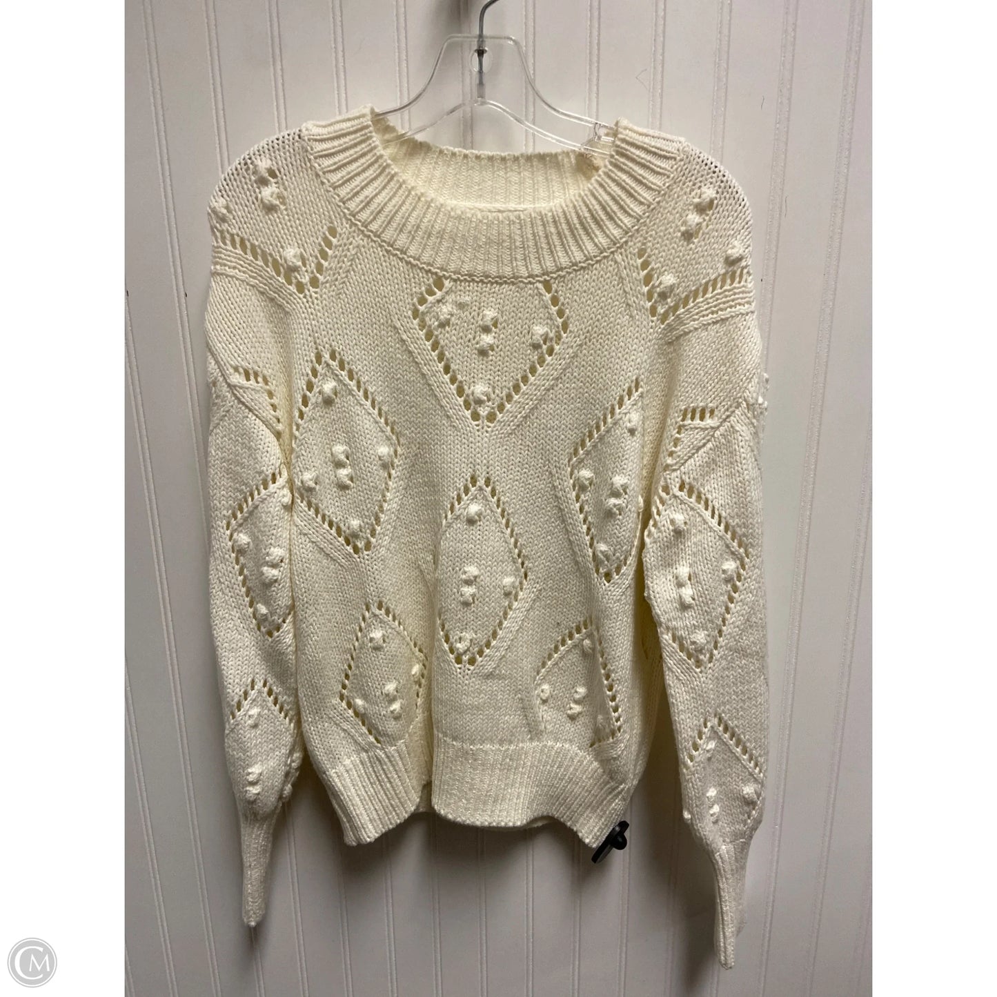 Sweater By Loft In Cream, Size: M
