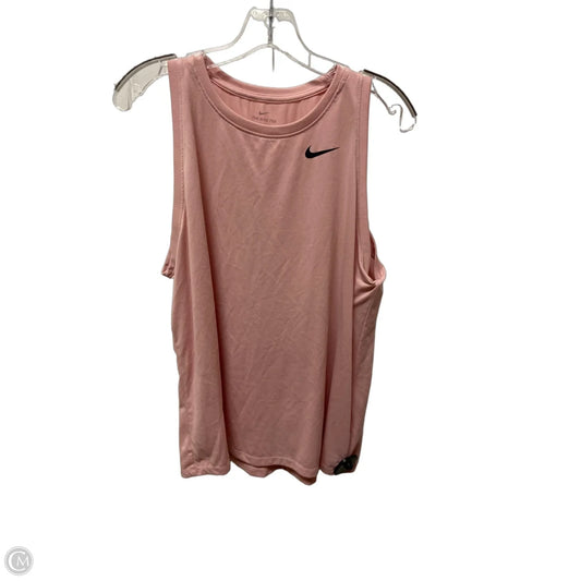 Athletic Tank Top By Nike In Pink, Size: Xl