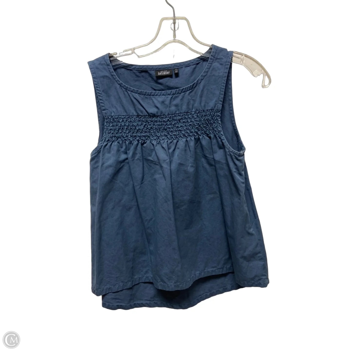 Top Sleeveless Designer By Kate Spade In Blue, Size: S