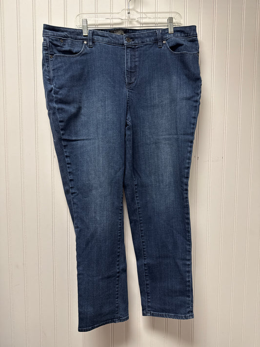 Jeans Straight By Talbots In Blue, Size: 18