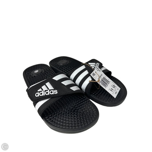 Sandals Flats By Adidas In Black, Size: 11