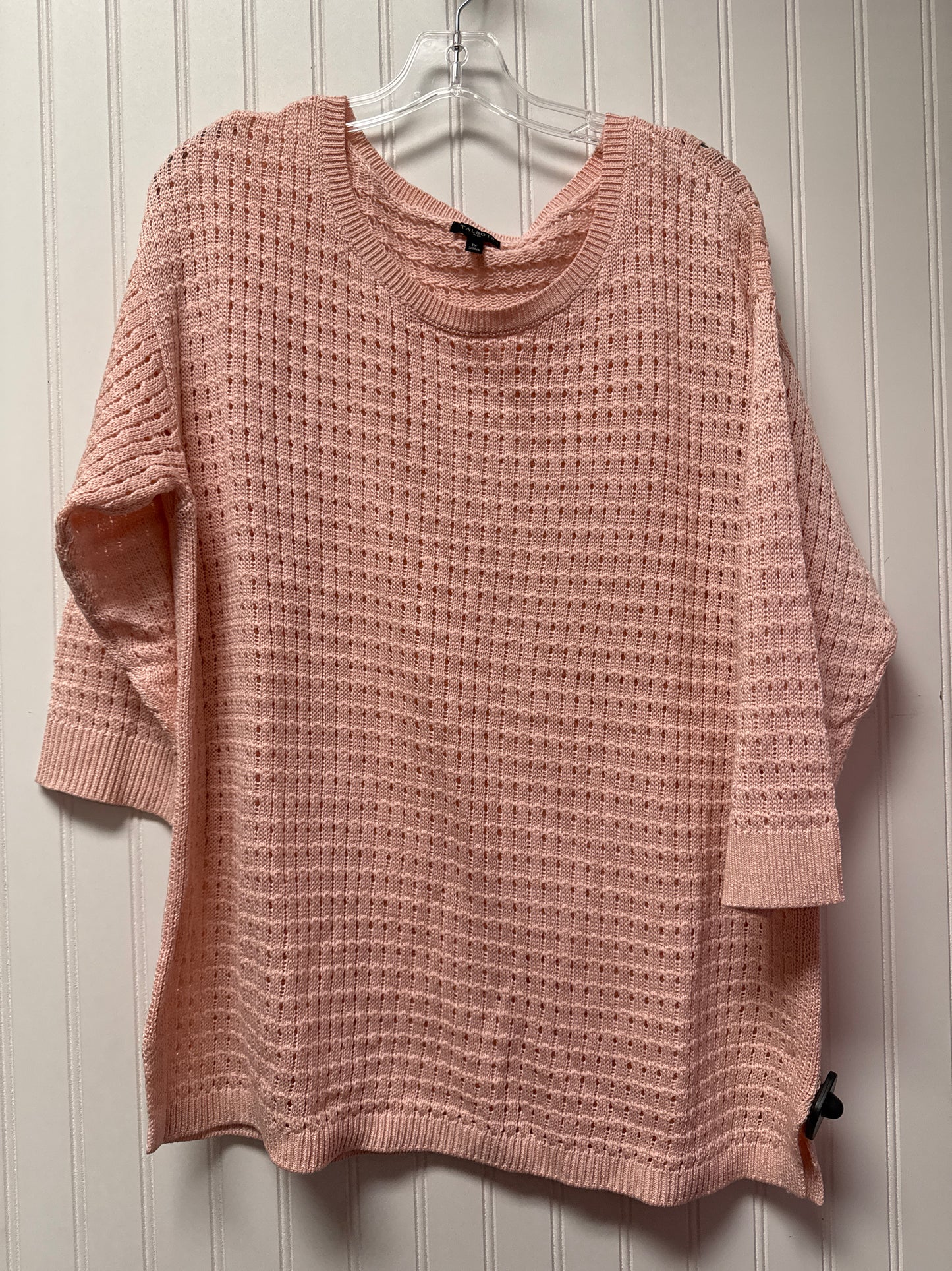 Sweater By Talbots In Pink, Size: 1x