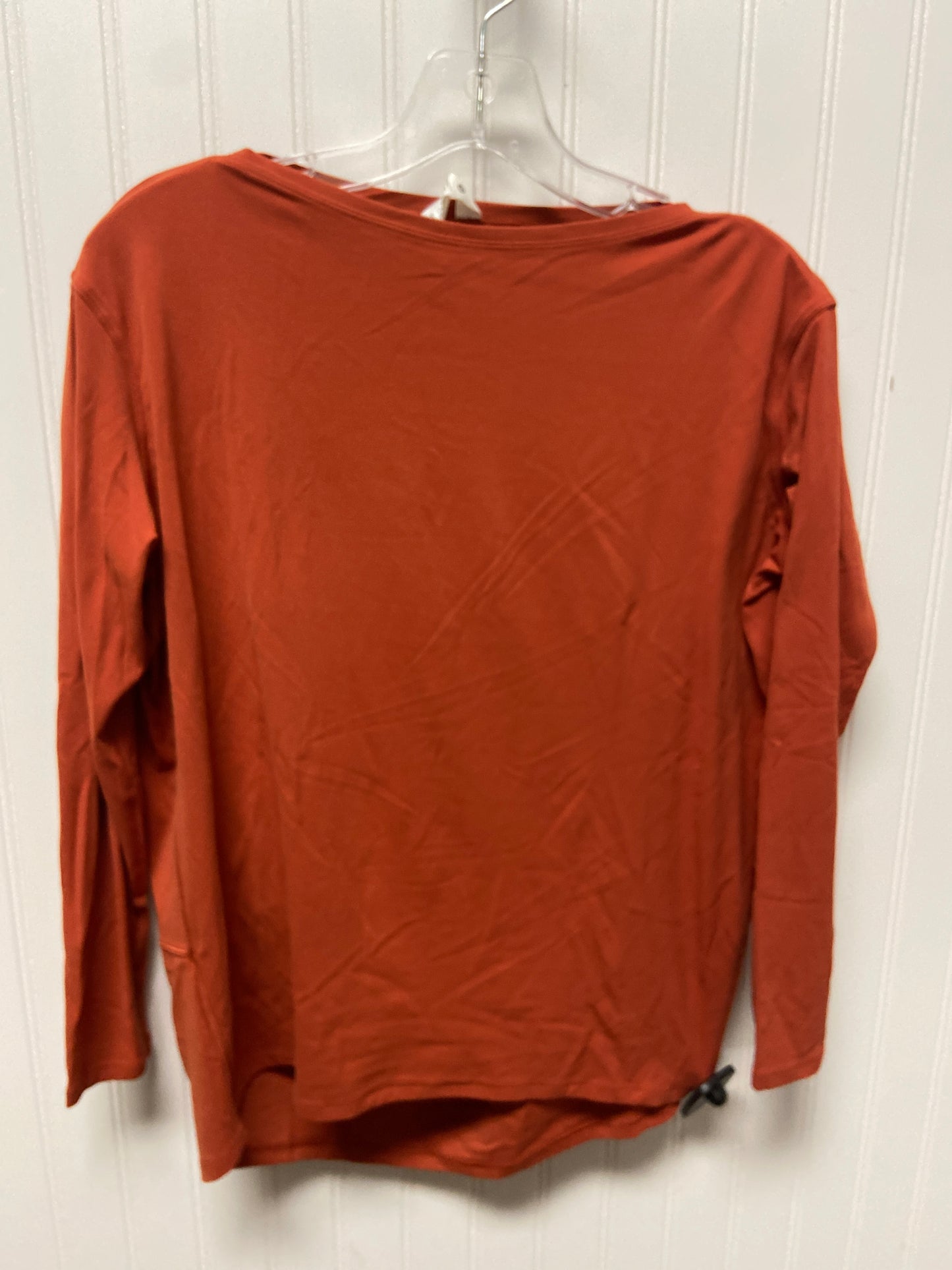 Athletic Top Long Sleeve Crewneck By Lululemon In Orange, Size: S