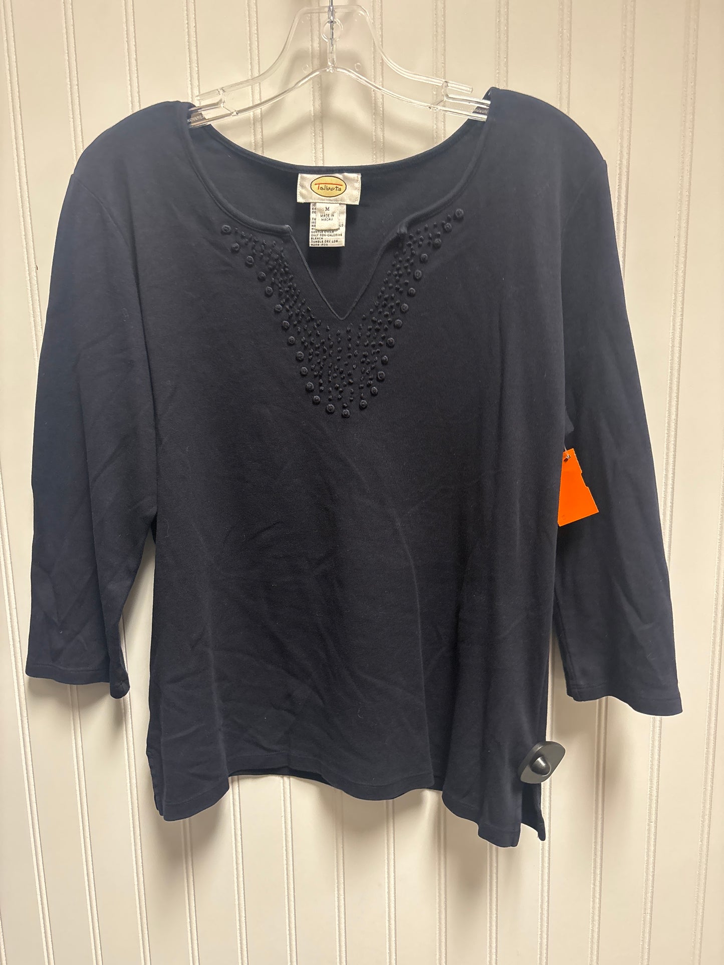 Top Long Sleeve By Talbots In Black, Size: M