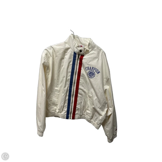 Athletic Jacket By Champion In Cream, Size: Xl
