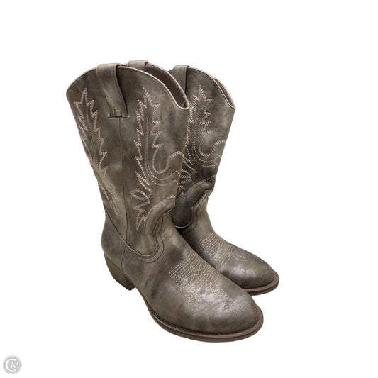 Boots Western By Xappeal In Silver, Size: 7.5