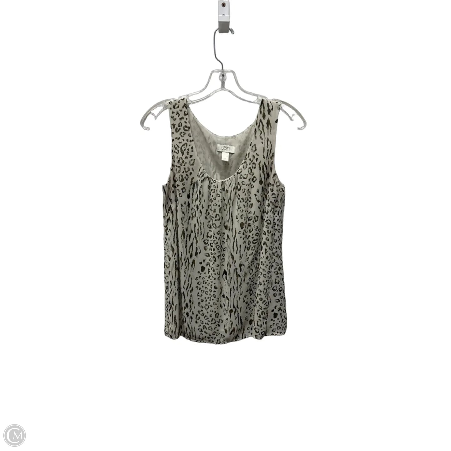 Top Sleeveless By Loft In Animal Print, Size: M